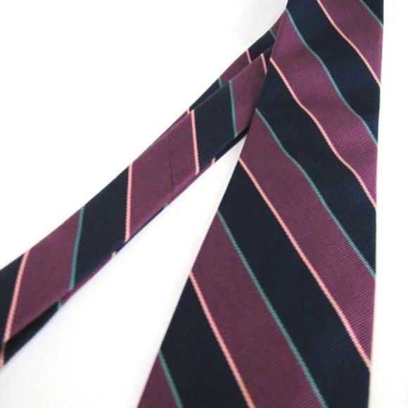 Vtg ROBERT TALBOTT Tie Argyle & Sutherland Stripe - Picture 5 of 8